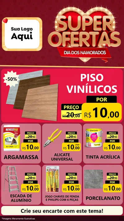 Modelo de Rede Social para Stories com o tema Dia dos Namorados para Material para Construção