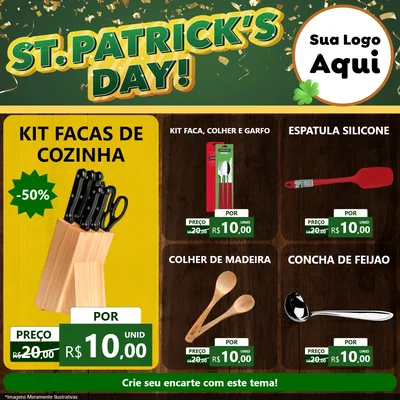 Modelo de Rede Social para Feed Facebook com o tema St Patriks Day para Utilidades Domésticas