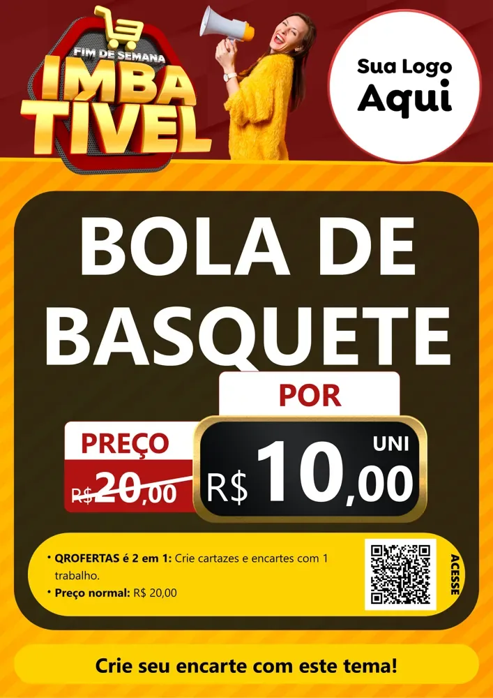 Modelo de Cartaz para Cartaz A4 Vertical com o tema Fim de Semana Imbatível para Artigos Esportivos