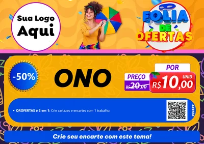 Modelo de Cartaz para Cartaz A4 Horizontal com o tema Folia de Ofertas para Óticas