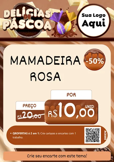 Modelo de Cartaz para Cartaz A4 Vertical com o tema Delícias de Páscoa para Bebês