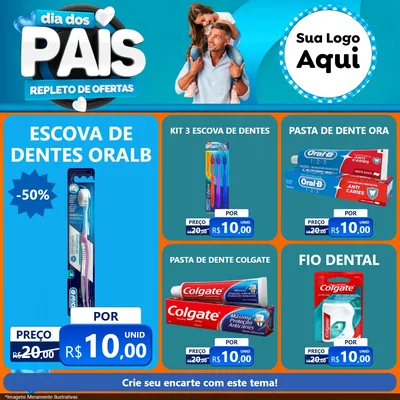 Modelo de Rede Social para Feed Facebook com o tema Dia Dos Pais Repleto de Ofertas para Higiene Pessoal