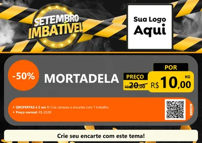 Modelo de Cartaz para Cartaz A4 Horizontal com o tema Setembro Imbatível para Frios e Laticínios