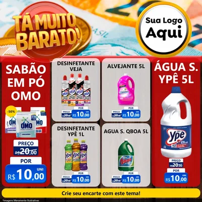Modelo de Rede Social para Feed Facebook com o tema Está Muito Barato para Produtos de Limpeza