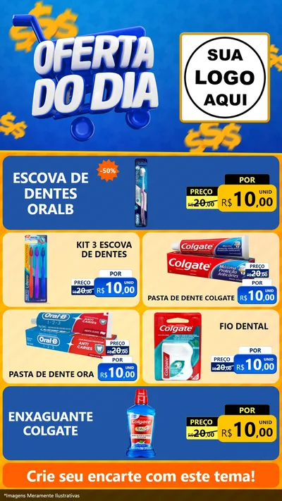 Modelo de TV para TV Vertical com o tema Oferta do Dia para Higiene Pessoal