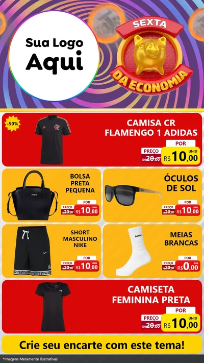 Modelo de TV para TV Vertical com o tema Sexta da Economia para Roupas e acessórios
