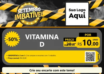 Modelo de Cartaz para Cartaz A4 Horizontal com o tema Setembro Imbatível para Farmácia