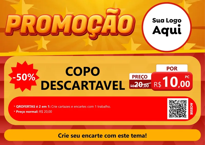 Modelo de Cartaz para Cartaz A4 Horizontal com o tema Promoção para Embalagens