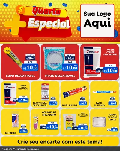 Modelo de Rede Social para Feed Instagram com o tema Quarta Mais Especial para Embalagens
