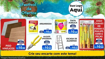 Modelo de TV para TV Horizontal com o tema Festival de Ofertas - Inverno para Material para Construção