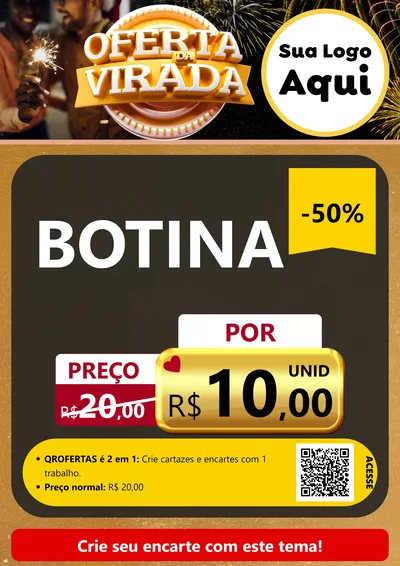 Modelo de Cartaz para Cartaz A4 Vertical com o tema Oferta da Virada para Agropecuária