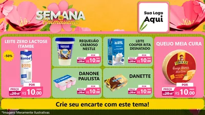 Modelo de TV para TV Horizontal com o tema Semana da Primavera para Frios e Laticínios