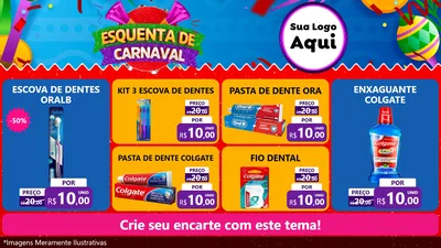 Modelo de TV para TV Horizontal com o tema Esquenta de Carnaval para Higiene Pessoal