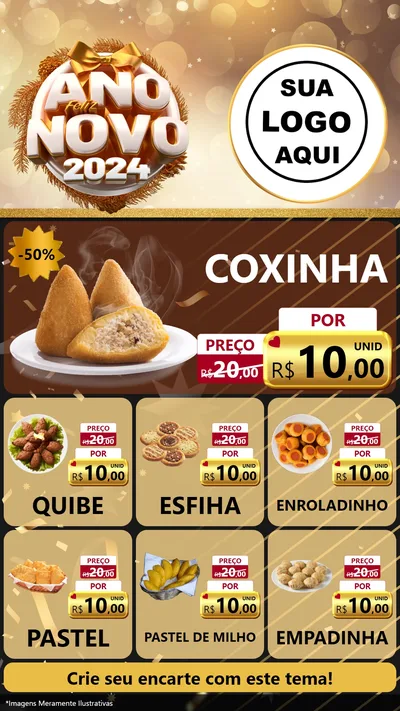 Modelo de Rede Social para Stories com o tema Feliz Ano Novo 2027 para Salgadaria