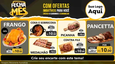Modelo de TV para TV Horizontal com o tema Fecha Mês para Assados