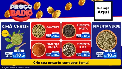 Modelo de TV para TV Horizontal com o tema Preço Baixo para Produtos Naturais