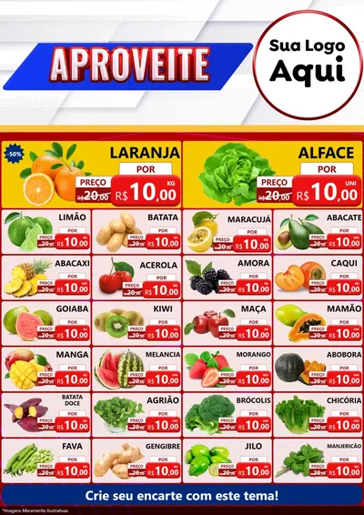 Modelo de Encarte para Encarte A4 Vertical com o tema Aproveite para Hortifrúti