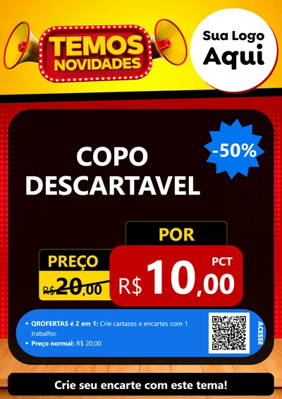 Modelo de Cartaz para Cartaz A4 Vertical