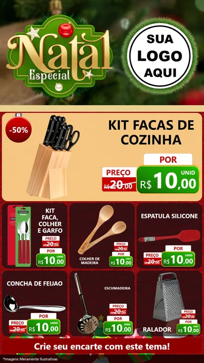 Modelo de Rede Social para Stories com o tema Natal Especial para Utilidades Domésticas