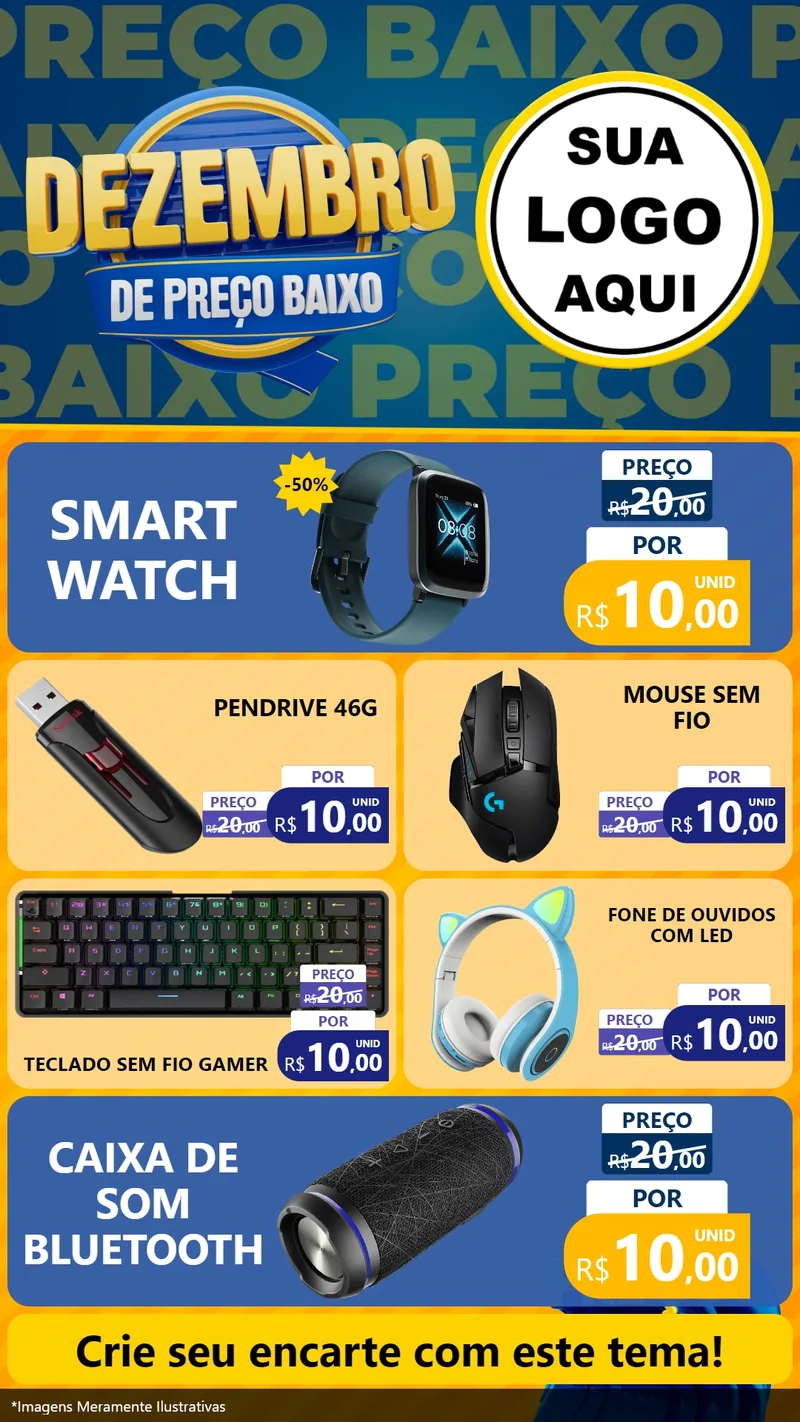Modelo de TV para TV Vertical com o tema Dezembro de Preço Baixo para Informática