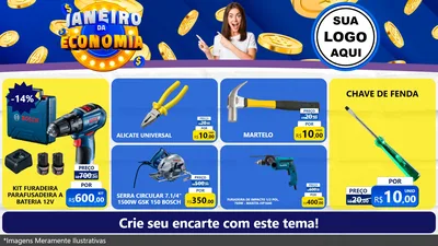 Modelo de TV para TV Horizontal com o tema Janeiro da Economia para Maquinas e Ferramentas