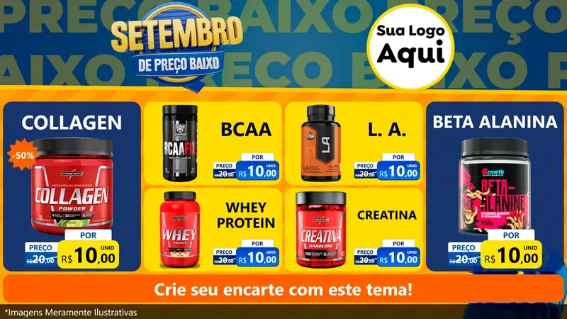 Modelo de TV para TV Horizontal com o tema Setembro De Preço Baixo para Suplementos alimentares