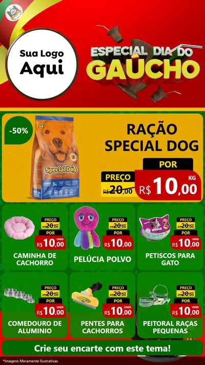 Modelo de Rede Social para Stories com o tema Especial Dia do Gaúcho para Pet Shop