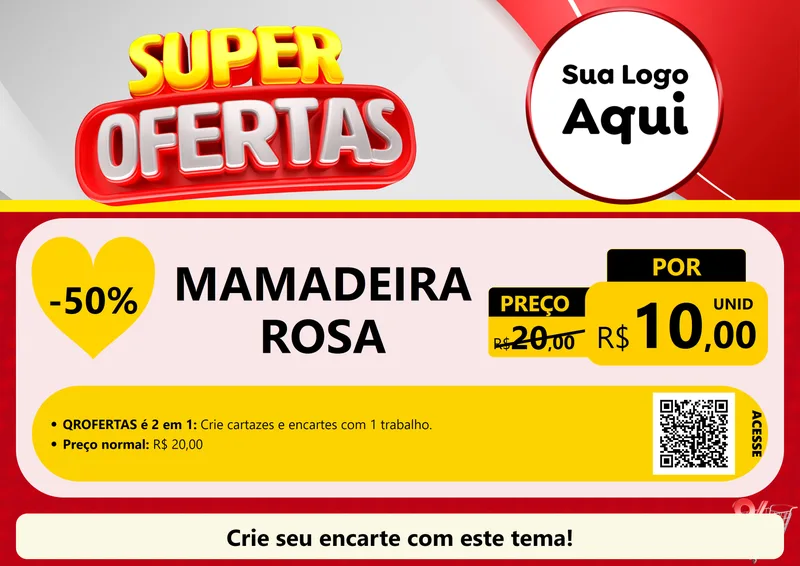 Modelo de Cartaz para Cartaz A4 Horizontal com o tema Super Ofertas para Bebês