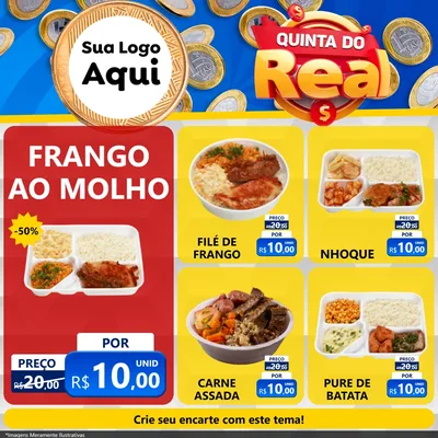 Modelo de Rede Social para Feed Facebook com o tema Quinta do Real para Restaurante