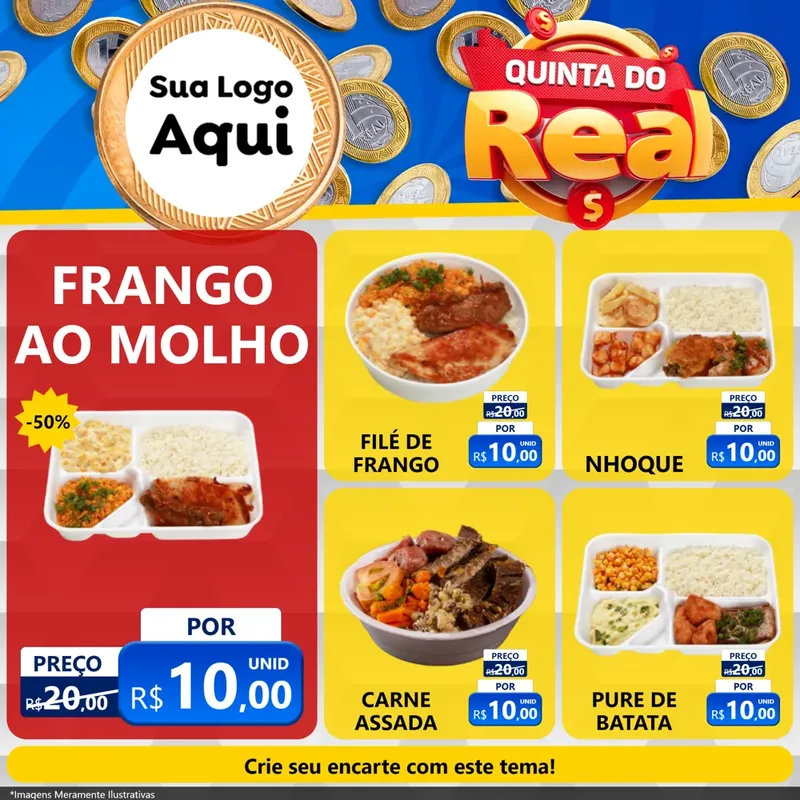 Modelo de Rede Social para Feed Facebook com o tema Quinta do Real para Restaurante