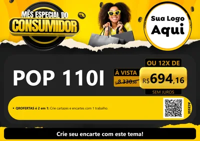 Modelo de Cartaz para Cartaz A4 Horizontal com o tema Mês Especial do Consumidor para Concessionaria de Motos