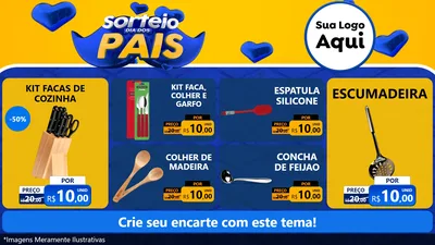 Modelo de TV para TV Horizontal com o tema Sorteio Dia dos Pais para Utilidades Domésticas