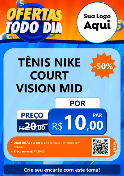 Modelo de Cartaz para Cartaz A4 Vertical com o tema Ofertas Todo Dia para Calçados