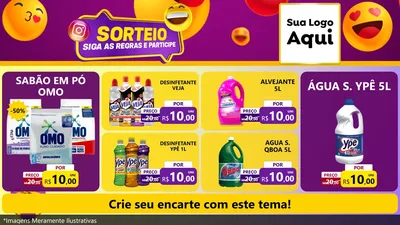 Modelo de TV para TV Horizontal com o tema Sorteio para Produtos de Limpeza