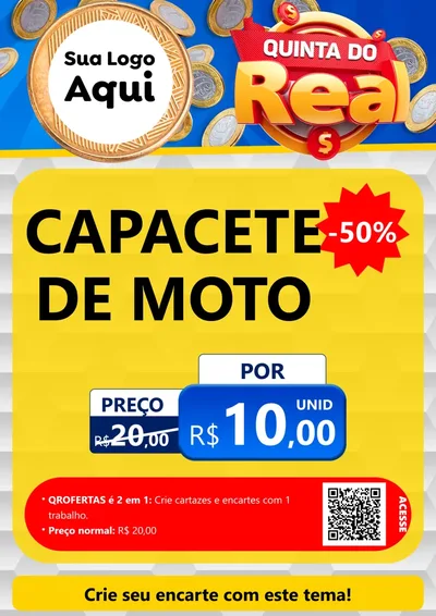 Modelo de Cartaz para Cartaz A4 Vertical com o tema Quinta do Real para Moto peças