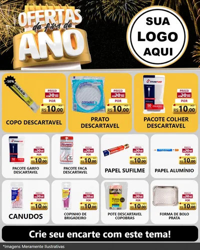 Modelo de Rede Social para Feed Instagram com o tema Ofertas de Fim de Ano para Embalagens
