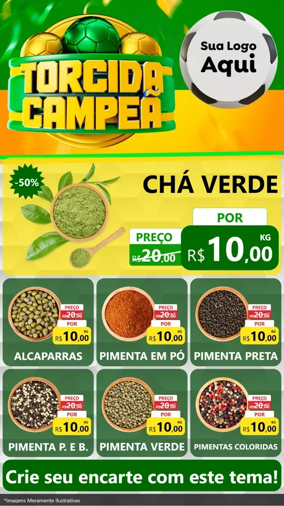 Modelo de Rede Social para Stories com o tema Torcida Campeã - Copa para Produtos Naturais