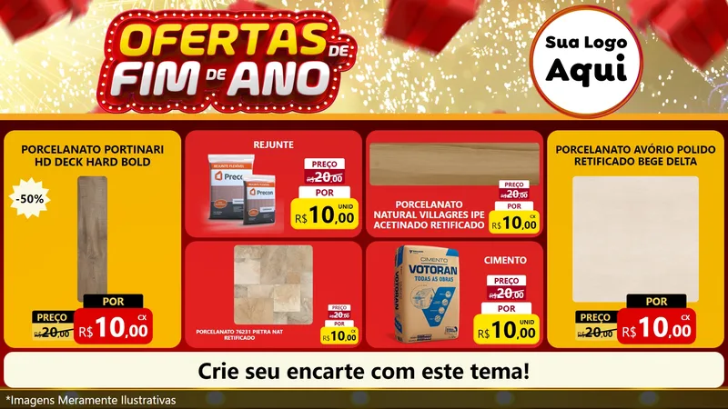 Modelo de TV para TV Horizontal com o tema Ofertas de Fim de Ano para Pisos e revestimentos