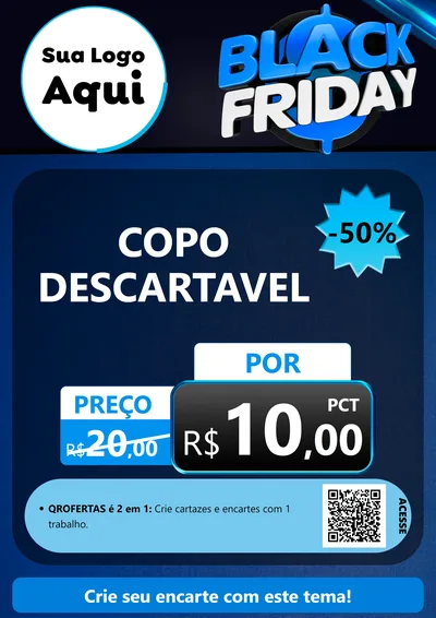 Modelo de Cartaz para Cartaz A4 Vertical com o tema Black Friday para Embalagens