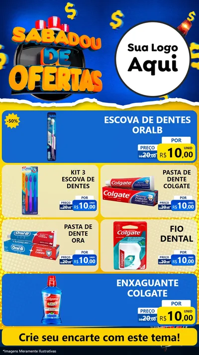 Modelo de TV para TV Vertical com o tema Sabadou de Ofertas para Higiene Pessoal