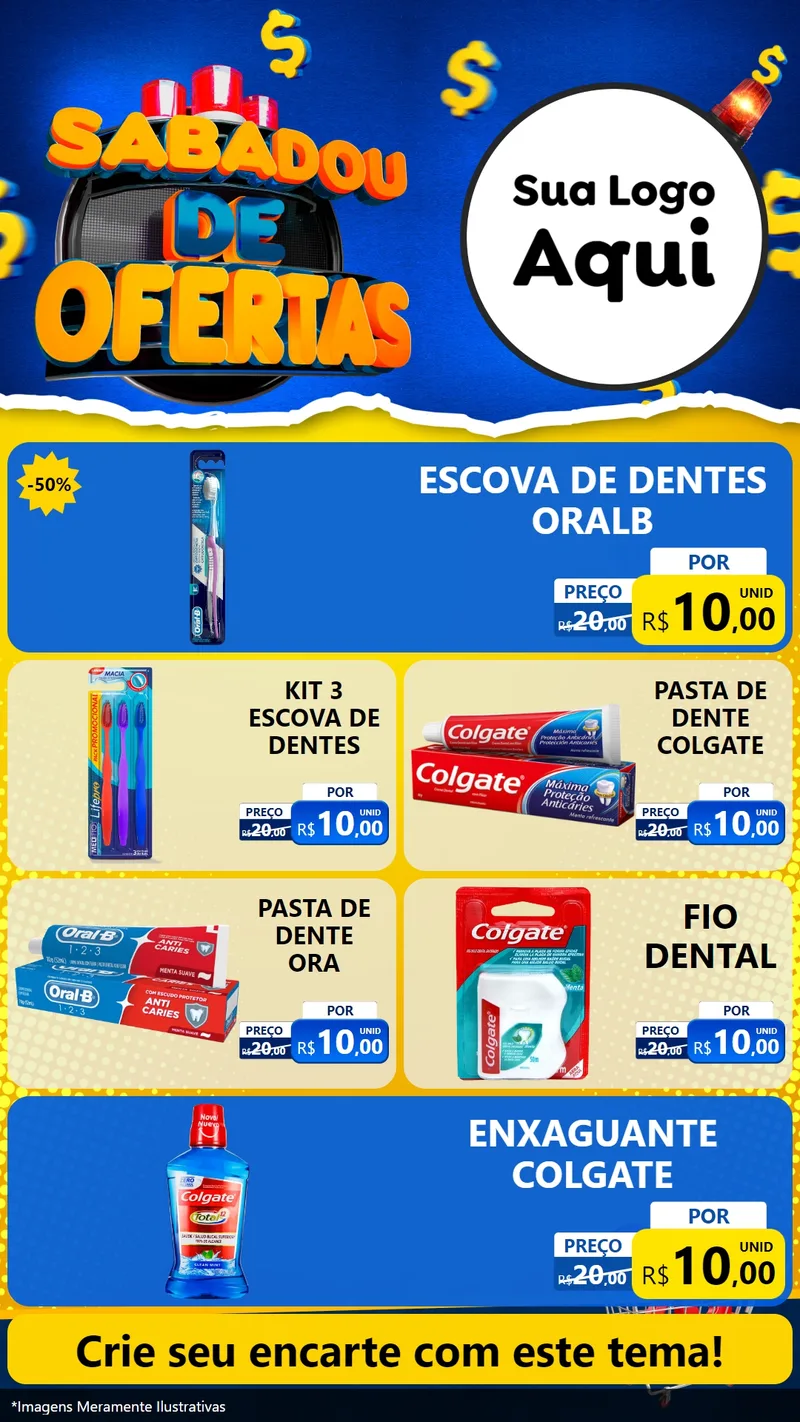 Modelo de TV para TV Vertical com o tema Sabadou de Ofertas para Higiene Pessoal