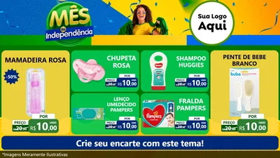 Modelo de TV para TV Horizontal com o tema Mês da Independência para Bebês