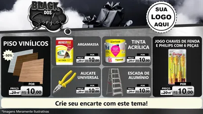 Modelo de TV para TV Horizontal com o tema Black dos Sonhos para Material para Construção