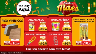 Modelo de TV para TV Horizontal com o tema Dia das Mães para Material para Construção