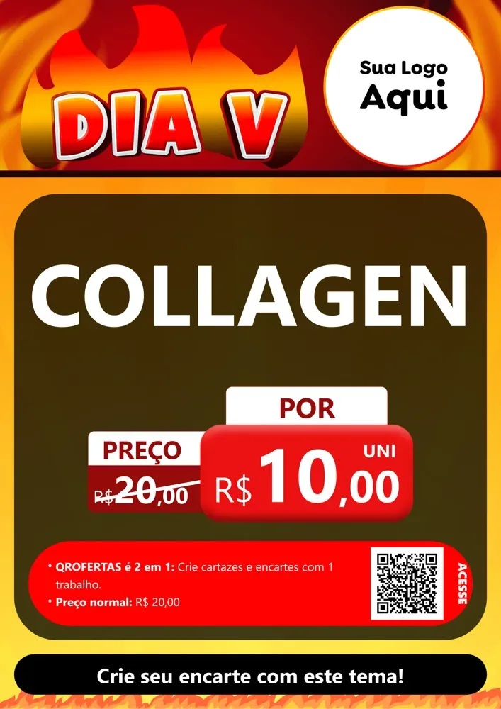 Modelo de Cartaz para Cartaz A4 Vertical com o tema Dia V para Suplementos alimentares