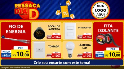 Modelo de TV para TV Horizontal com o tema Ressaca Dia D para Materiais Elétricos
