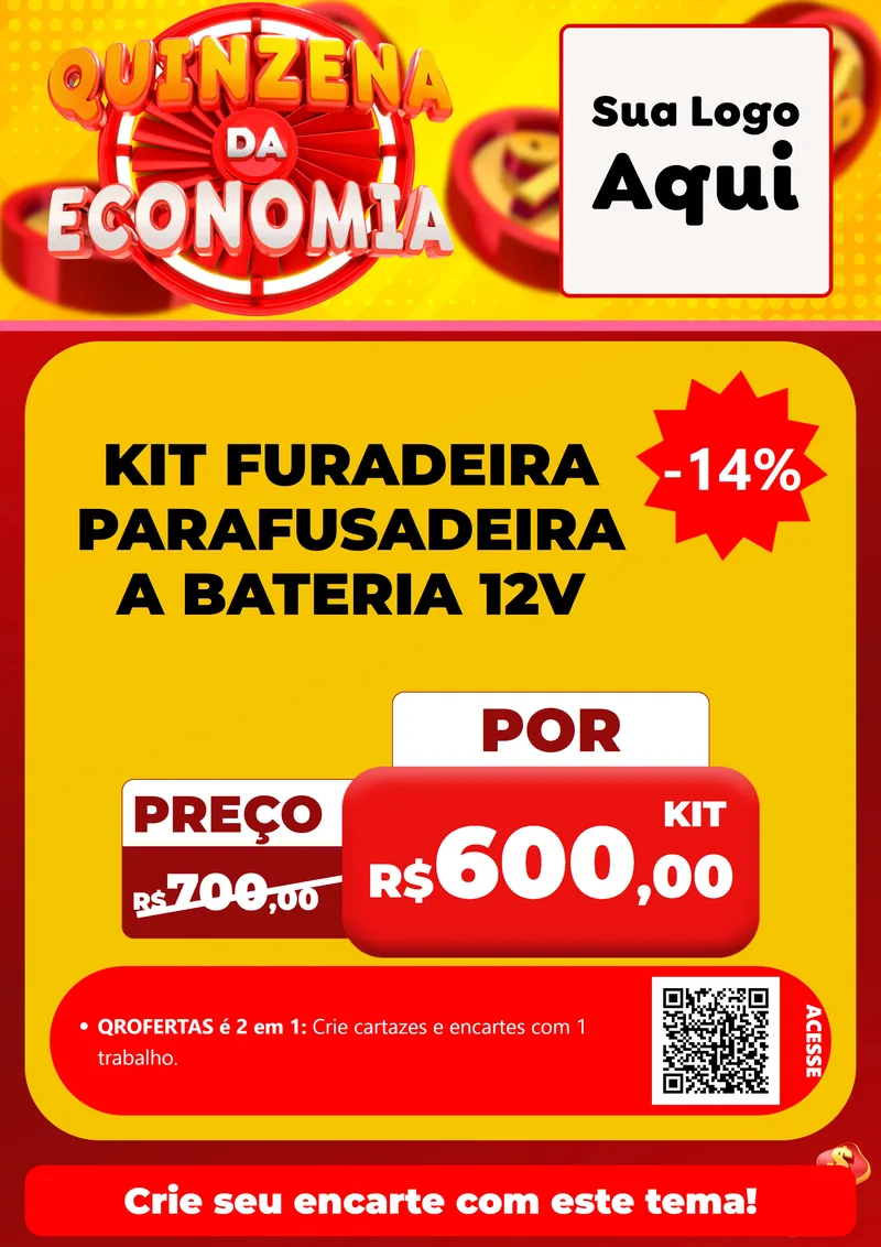 Modelo de Cartaz para Cartaz A4 Vertical com o tema Quinzena Da Economia para Maquinas e Ferramentas