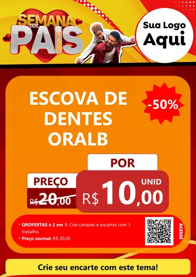 Modelo de Cartaz para Cartaz A4 Vertical com o tema Semana Dos Pais para Higiene Pessoal