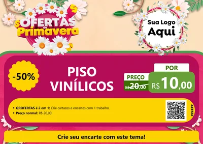 Modelo de Cartaz para Cartaz A4 Horizontal com o tema Ofertas de Primavera para Material para Construção