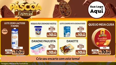 Modelo de TV para TV Horizontal com o tema Páscoa Especial para Frios e Laticínios